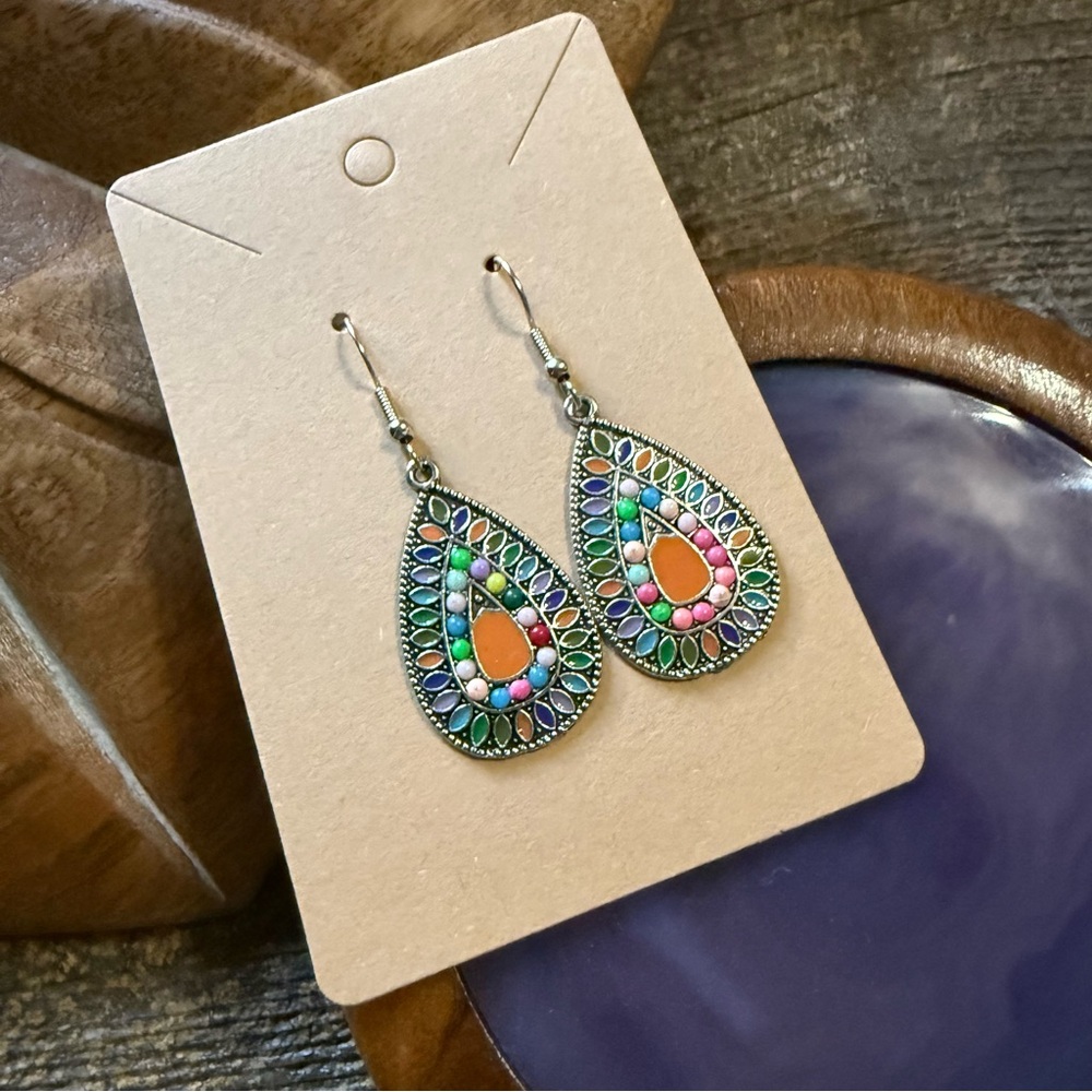 Colorful Teardrop Earrings